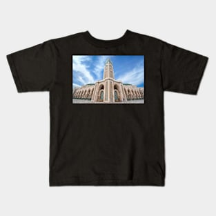 The Hassan II Mosque in Casablanca, Morocco Kids T-Shirt